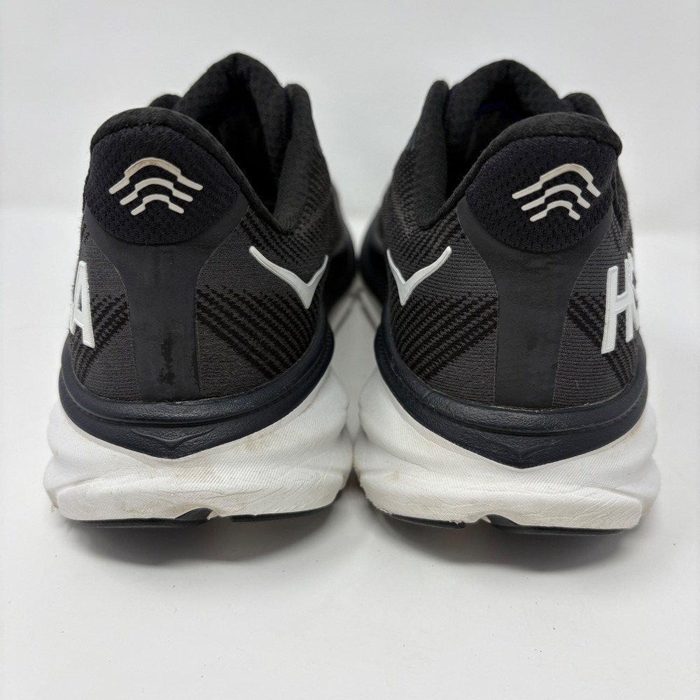 Hoka Clifton 9 Womens Size 10 Black White Athletic Running Shoes (1127896 BWHT) - Picture 7 of 8